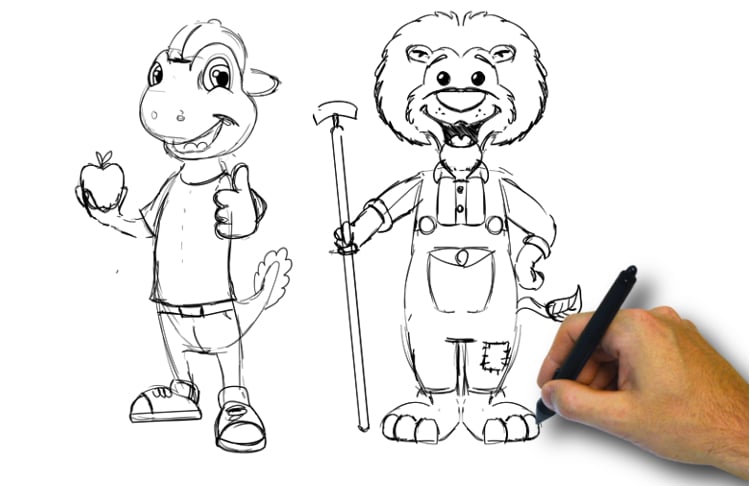 Character Design Example 1 by Promo Bears Maskottchen-Skizzen für die Erstellung einzigartiger Markenmaskottchen