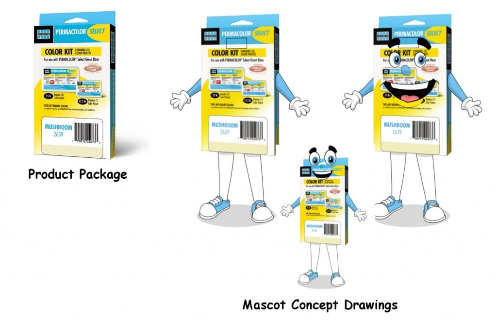 Lacticrete Permacolor Mascot Concept Drawing -Promo Bears-