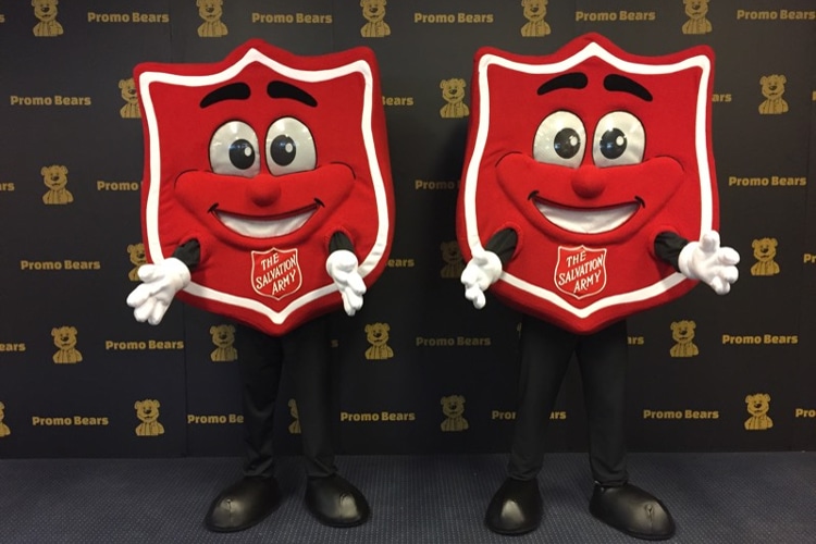 Salvation Army Shield Mascot Costume by Promo Bears Salvation Army Shield Mascot Costume by Promo Bears