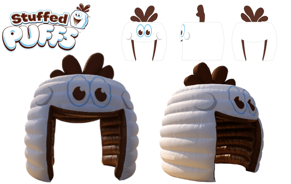 Stuffed Puffs Inflatable Tunnel by Promo Bears Eingangstunnel-Inflatable für Messen und Veranstaltungen herstellen lassen.