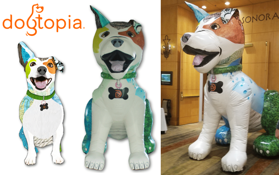 Dogtopia Giant Inflatable Dogtopia Riesiger Hundewerbeträger, aufblasbar