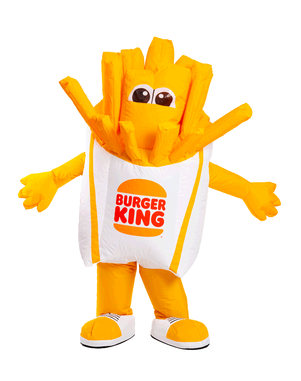 Burger-King-inflatable-mascot-costume Aufblasbares Maskottchen-Kostüm von einer Pommes hergestellt durch Promo Bears