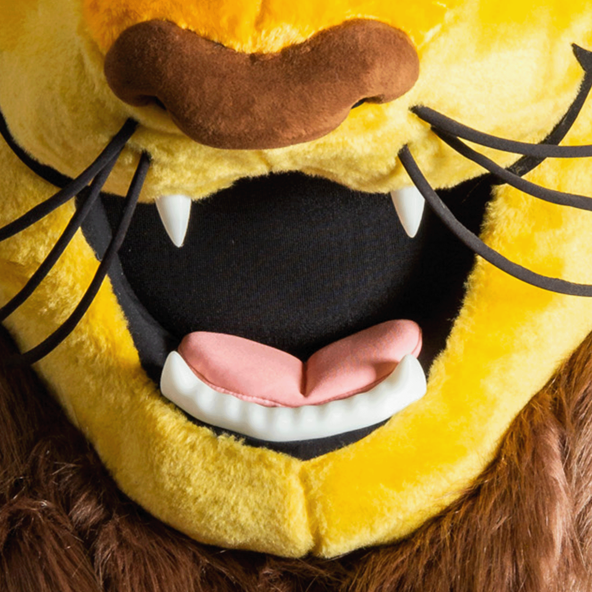 Realistic Teeth 3D printed teeth and accessories make the mascots look much more realistic