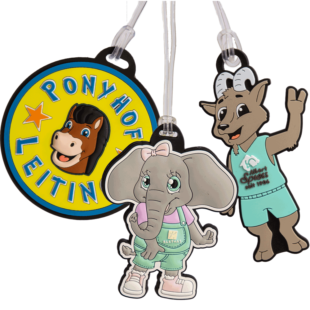 Custom-Luggage-tags-in-different-designs Klebe-Tattoos bei Promo Bears produzieren lassen