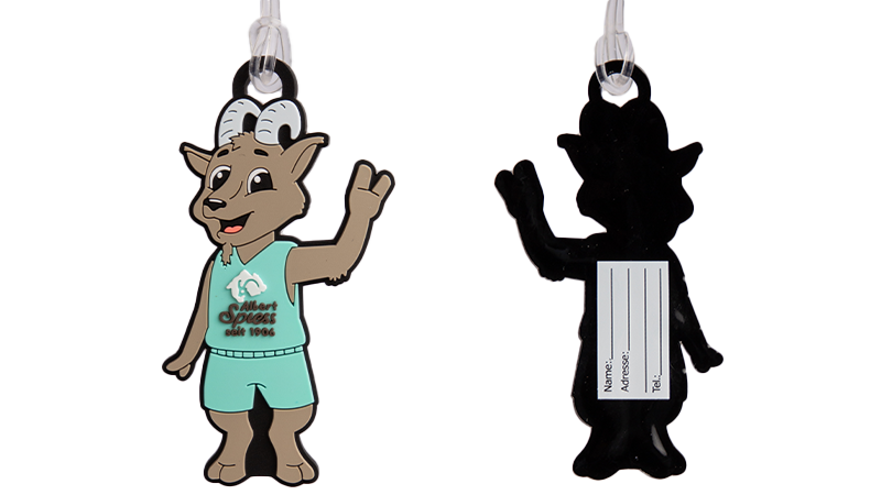 Luggage-tag-goat Maßangefertigter Gepäckanhänger Hergestellt Von Promo Bears