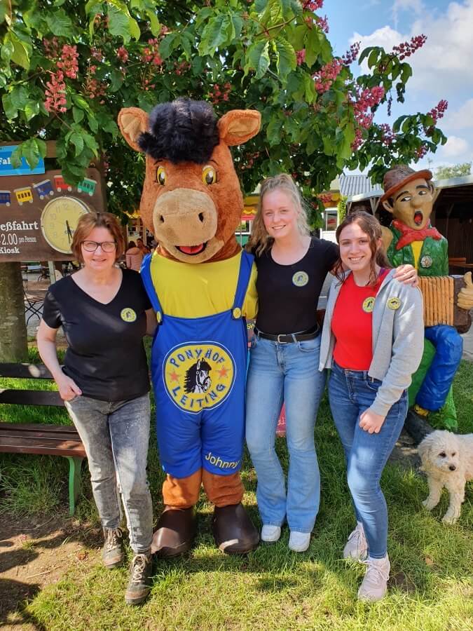 johnny_das_pony1 Ponyhof Leiting Maskottchen Hergestellt Von Promo Bears