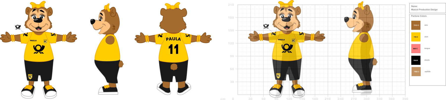 FC Deutsche Post Maskottchen Hergestellt Von Promo Bears