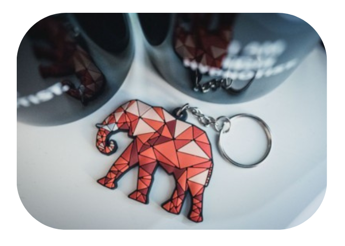 Elefanten Schlüsselanhänger rot Alexander Hartmann Elefanten Schlüsselanhänger Hergestellt Von Promo Bears