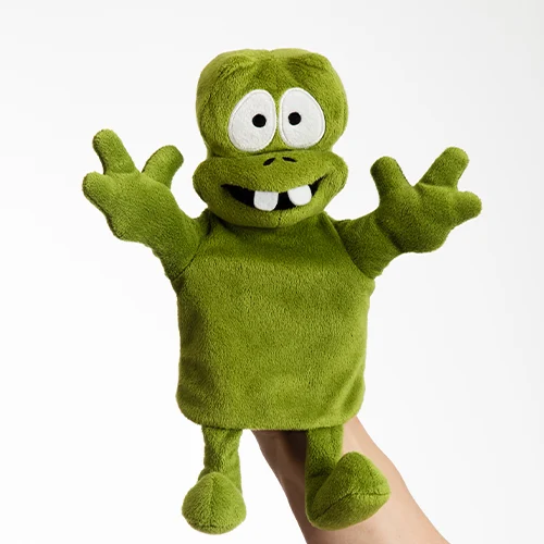 Handpuppe grünes Monster