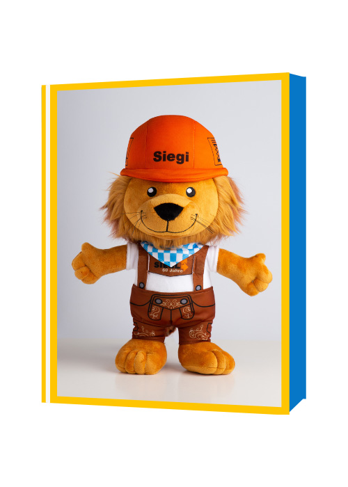 Individueller Plüschlöwe Siegi Siegl Plüschtier Hergestellt Von Promo Bears