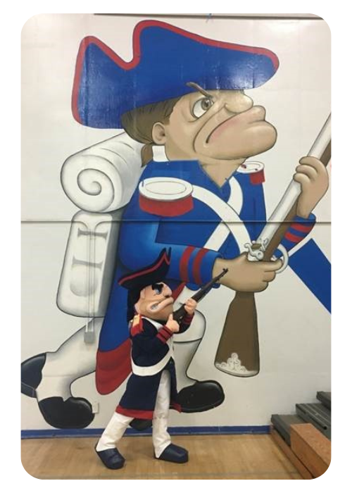 Schulmaskottchen_Highschool Orange Glen High School Patriot Maskottchen Hergestellt Von Promo Bears