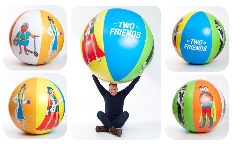 Two Friends Ball Two Friends Aufblasbarer Ball Hergestellt Von Promo Bears