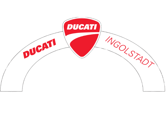 Aufblasbarer Torbogen Ducati Ingolstadt Produktionszeichnung Hergestellt Von Promo Bears