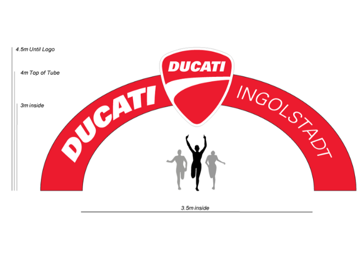 Aufblasbarer Torbogen Ducati Ingolstadt Hergestellt Von Promo Bears