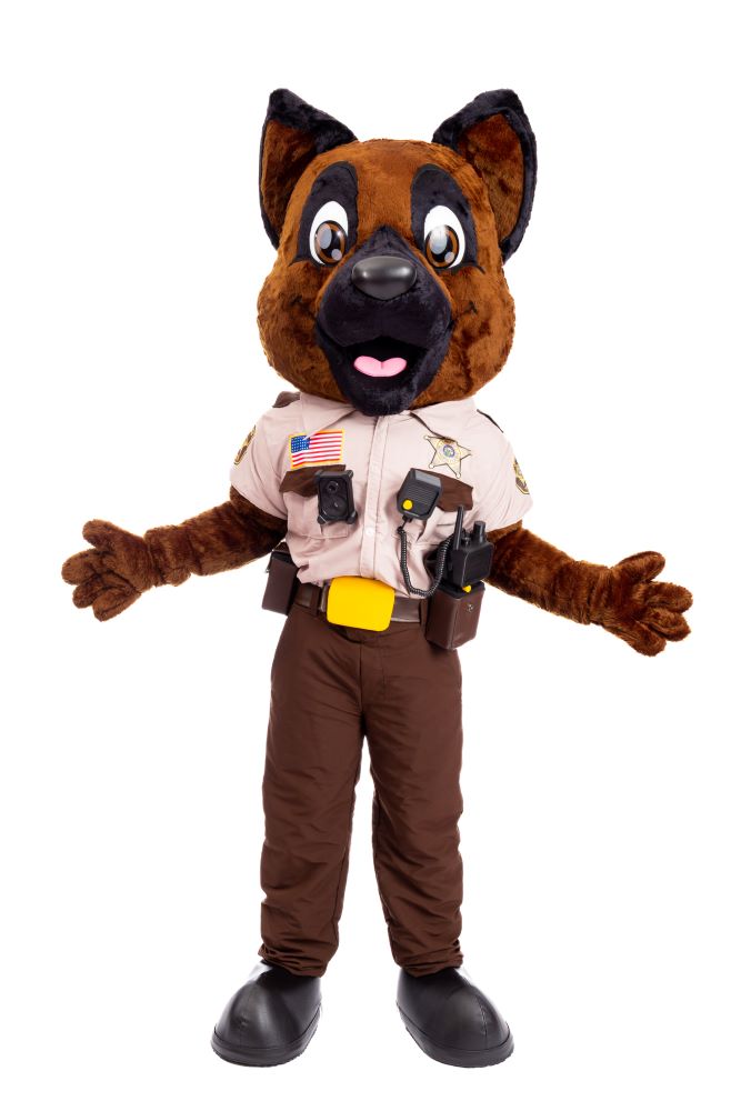 Polizeihund Maskottchen Detailiertes Polizeihund-Maskottchenkostüm von Promo Bears