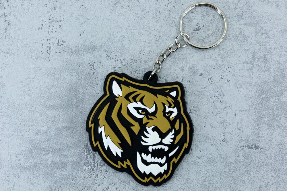 Tigerkopf-Schlüsselanhänger nach Maß basierend auf einem Maskottchen