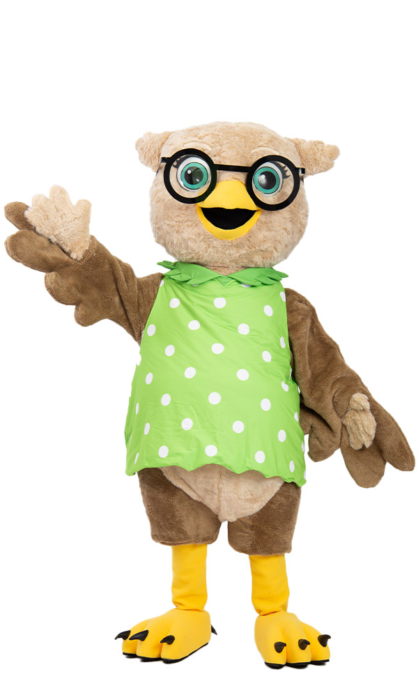 Eine weise Eule ist eine tolle Idee für ein Schulmaskottchen